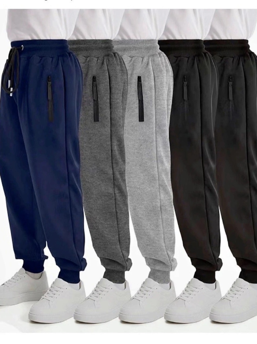 5 Pack Boys Sweatpants with Zip Pockets Kids Youth Athletic Joggers Pants